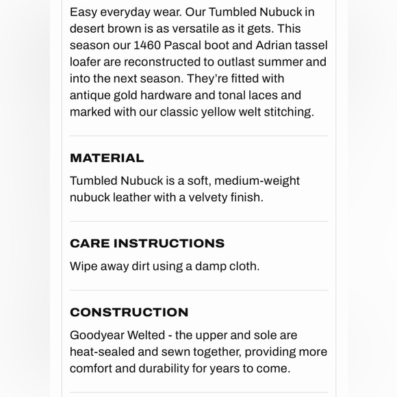 Dr Martin’s 1460 Pascal Brown Nubuck leather Boots Size 7 good condition. - Picture 6 of 6